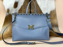Load image into Gallery viewer, Blue Butterfly Handbag
