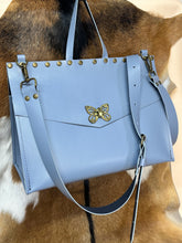 Load image into Gallery viewer, Blue Butterfly Handbag