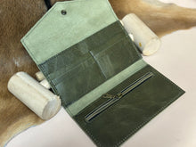 Load image into Gallery viewer, Military Green Buffalo Wallet
