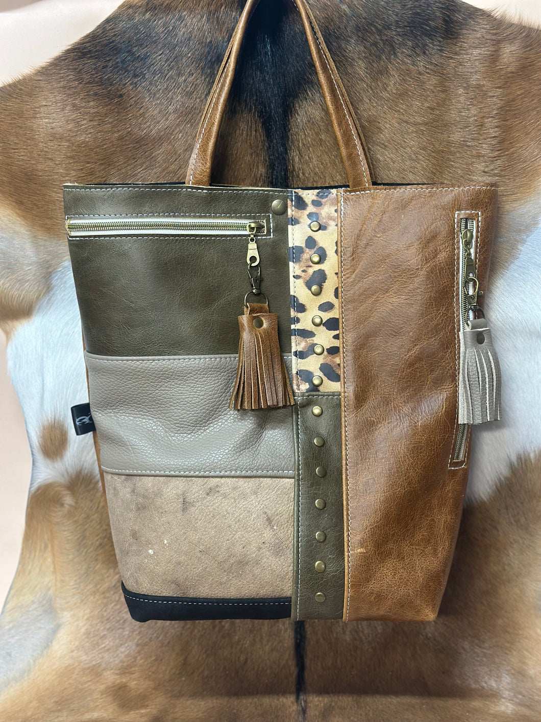 Color Block Work Bag