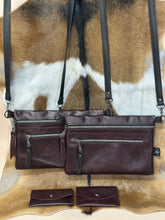 Load image into Gallery viewer, Burgundy Double Zip &amp; Card Envelope
