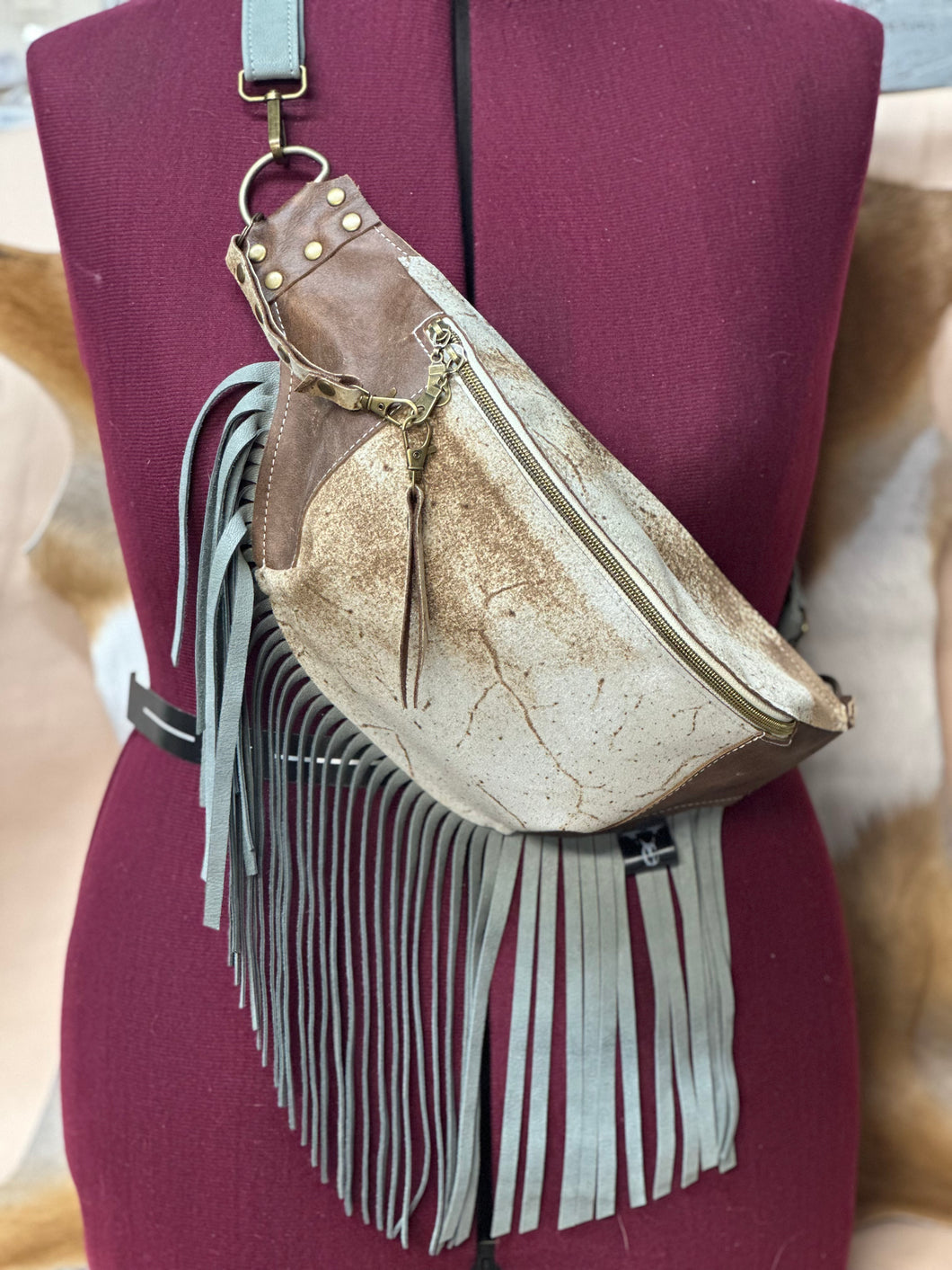 Acid Mint Fringe Bum Bag