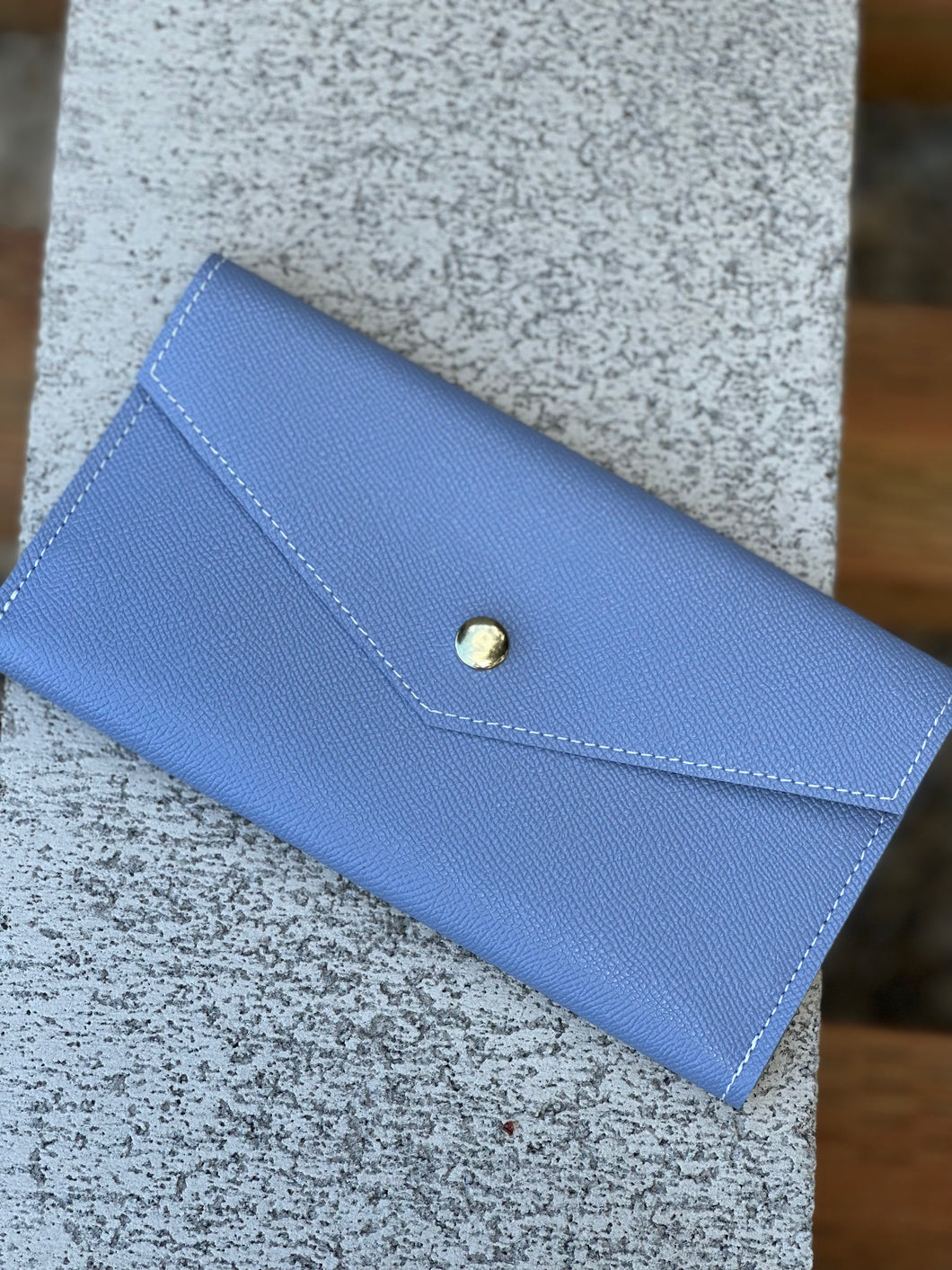 Wallet- Baby Blue Saffiano