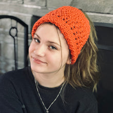 Load image into Gallery viewer, Crochet Bun Hat
